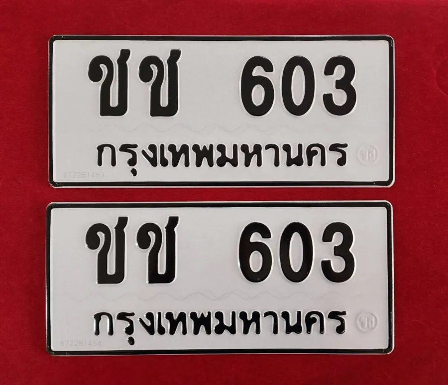 ทะเบียน ชช 603 กรุงเทพมหานคร